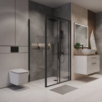 Niagara 140x80x195 NG-84-14AB-A80B-34 (черный матовый/прозрачное стекло) Image #7