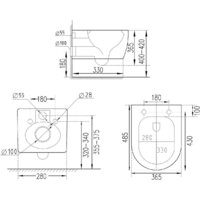 Roxen Antares Black в комплекте с инсталляцией StounFix Dual Fresh 6 в 1 868511 (кнопка: черный матовая) Image #15