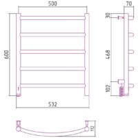 Сунержа Галант 4.0 600х500 МЭМ левый 00-0830-6050 Image #4