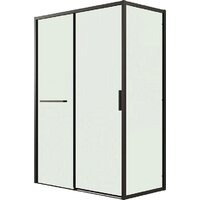 Grossman Style 110x80x195 120.K33.05.1180.21.00 (черный матовый/прозрачное стекло)