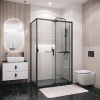 Grossman Style 110x80x195 120.K33.05.1180.21.00 (черный матовый/прозрачное стекло) Image #8