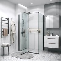 Grossman Pragma 110x90x195 120.K33.03.1190.21.00 (черный матовый/стекло прозрачное) Image #9