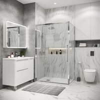 Grossman Cosmo 100x90x195 120.K33.02.1090.10.00 (хром/прозрачное стекло) Image #6