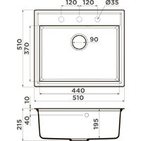Omoikiri Daisen 51-PA Artgranit (пастила) Image #4