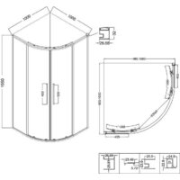 Niagara NG-6827-34BLACK 100x100x195 (черный матовый/прозрачное стекло) Image #10