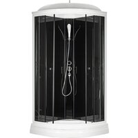 Saniteco SNT-90 90х90 (черный/прозрачное стекло)