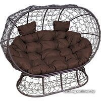 M-Group Лежебока 11190205 (на подставке с коричневым ротангом/коричневая подушка) Image #1