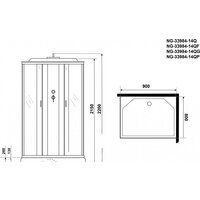 Niagara NG-33984-14Q 90x80 (матовое стекло) Image #4