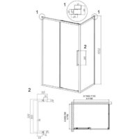 Grossman Cosmo 110x70x195 120.K33.02.1170.21.02 (черный матовый/шиншилла стекло) Image #10