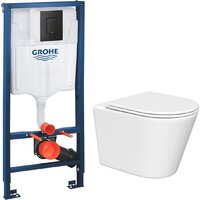 Lauter Longer 2110822 + GROHE Solido 38811KF0 с кнопкой (прямоугольная, черный) Image #2