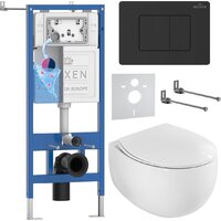 Roxen EGG в комплекте с инсталляцией StounFix Dual Fresh 6 в 1 868608 (кнопка: оружейная сталь матовая) Image #1