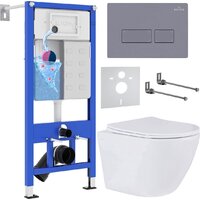 Roxen Antares 530185-01 в комплекте с инсталляцией StounFix Dual Fresh 6 в 1 966771 (кнопка: серый гранит) Image #1