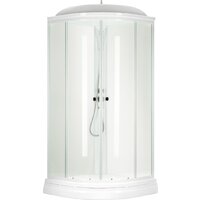 Saniteco SNT-88 90х90 (белый/прозрачное стекло) Image #2