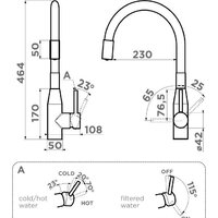 Omoikiri Yatomi 2 PLUS BN-BL (нержавеющая сталь/черный) Image #2