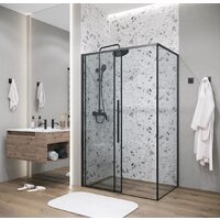 Grossman Galaxy 120x80x195 120.K33.01.1280.21.00 (черный матовый/прозрачное стекло) Image #8