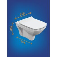 Cersanit Carina New Clean On с инстал. Link Pro (с кнопкой Corner 64077 белый) Image #7