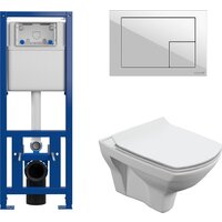 Cersanit Carina New Clean On с инстал. Link Pro (с кнопкой Corner 64077 белый)