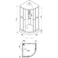 Saniteco SNT-86 90х90 (серый/матовое стекло) Image #16