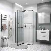 Grossman Pragma 120x90x195 120.K33.03.1290.21.02 (черный матовый/стекло шиншилла) Image #9