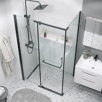 Grossman Pragma 100x90x195 120.K33.03.1090.21.00 (черный матовый/стекло прозрачное) Image #10