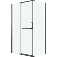 Grossman Pragma 100x90x195 120.K33.03.1090.21.00 (черный матовый/стекло прозрачное)