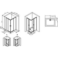 AM.PM X-Joy Square Slide 100x80 W94G-403-10080-MТ (матовый хром/прозрачное стекло) Image #10