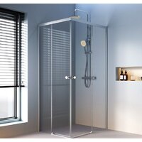 AM.PM X-Joy Square Slide 100x80 W94G-403-10080-MТ (матовый хром/прозрачное стекло) Image #7