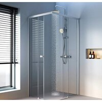 AM.PM X-Joy Square Slide 100x80 W94G-403-10080-MТ (матовый хром/прозрачное стекло) Image #8