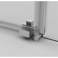 AM.PM X-Joy Square Slide 100x80 W94G-403-10080-MТ (матовый хром/прозрачное стекло) Image #4