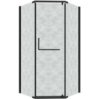 Grossman Pragma 90x90x195 302.K33.03.9090.21.02 (черный матовый/шиншилла стекло) Image #1