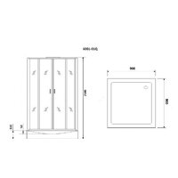 Niagara NG-6001-01Q 90x90x210 (прозрачное стекло) Image #3