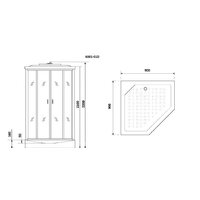 Niagara NG-6001-01D 90x90x220 (прозрачное стекло) Image #3