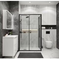 Grossman Cosmo 100x90x195 120.K33.02.1090.21.02 (черный матовый/шиншилла стекло) Image #7