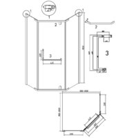 Grossman Pragma 100x100x195 302.K33.03.1010.21.10 (черный матовый/тонированное стекло) Image #11
