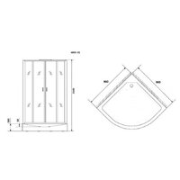 Niagara NG-6001-01 90x90x210 (прозрачное стекло) Image #3