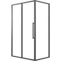 Grossman Cosmo 100x90x195 120.K33.02.1090.21.00 (черный матовый/прозрачное стекло) Image #1