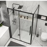 Grossman Cosmo 100x90x195 120.K33.02.1090.21.00 (черный матовый/прозрачное стекло) Image #9