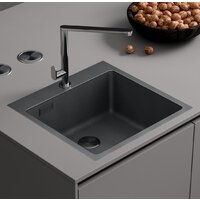 Roxen Snake 560220-50-BS (50*48) PVD графит/текстурная поверхность (с коландером и дозатором) Image #2