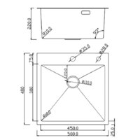 Roxen Snake 560220-50-BS (50*48) PVD графит/текстурная поверхность (с коландером и дозатором) Image #15