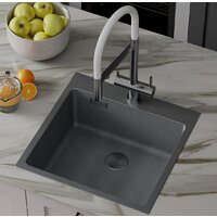 Roxen Snake 560220-50-BS (50*48) PVD графит/текстурная поверхность (с коландером и дозатором) Image #4