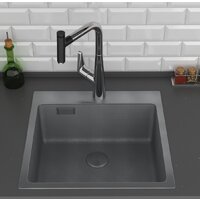 Roxen Snake 560220-50-BS (50*48) PVD графит/текстурная поверхность (с коландером и дозатором) Image #6