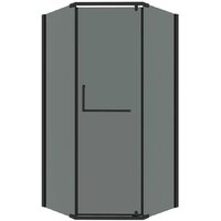 Grossman Pragma 90x90x195 302.K33.03.9090.21.10 (черный матовый/тонированное стекло) Image #1