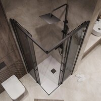 Niagara NG-2828-34BLACK 80x80x195 (черный матовый/тонированное стекло) Image #12