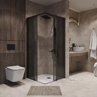 Niagara NG-2828-34BLACK 80x80x195 (черный матовый/тонированное стекло) Image #10