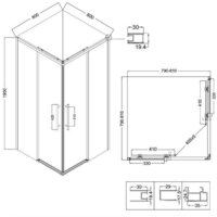 Niagara NG-2828-34BLACK 80x80x195 (черный матовый/тонированное стекло) Image #13