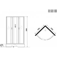 Niagara NG-3502-14BK 100x100 (тонированное стекло) Image #4