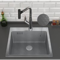 Roxen Snake 560220-50-S (50*48) сатин/текстурная поверхность (с коландером и дозатором) Image #3