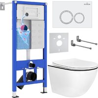 Roxen Antares Black в комплекте с инсталляцией StounFix Dual Fresh 6 в 1 964631 (кнопка: белый глянец) Image #1
