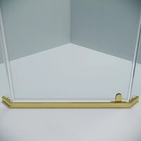 Grossman Pragma 90x90x195 302.K33.03.9090.32.00 (золото сатин/прозрачное стекло) Image #4