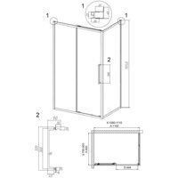 Grossman Cosmo 110x80x195 120.K33.02.1180.21.10 (черный матовый/тонированно стекло) Image #10